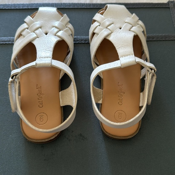 Cat & Jack sandals. Velcro close. Lightly worn. Bundle & save on shipping. - Picture 2 of 4